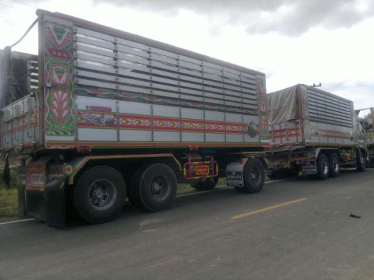 ขายรถพ่วง 22 ล้อ 2 เพลา แม-ลุก กระบะมิเนียมคอกเกษตรดั้ม ISUZU FXZ-360 ปี.53 รถสวยมากๆ สนใจโทร มี 2 พ่วง รีบจองด่วน