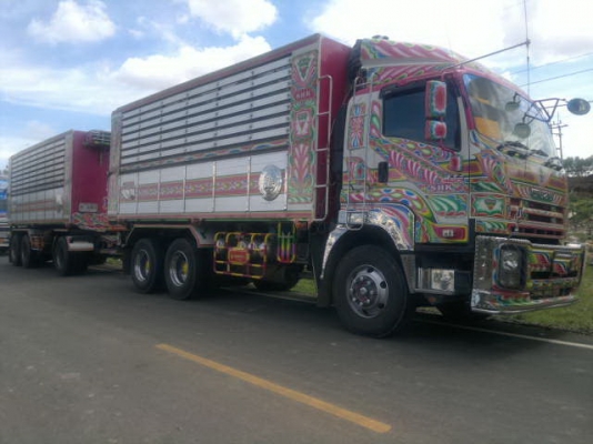 ขายรถพ่วง 22 ล้อ 2 เพลา แม-ลุก กระบะมิเนียมคอกเกษตรดั้ม ISUZU FXZ-360 ปี.53 รถสวยมากๆ สนใจโทร มี 2 พ่วง รีบจองด่วน