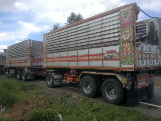 ขายรถพ่วง 22 ล้อ 2 เพลา แม-ลุก กระบะมิเนียมคอกเกษตรดั้ม ISUZU FXZ-360 ปี.53 รถสวยมากๆ สนใจโทร มี 2 พ่วง รีบจองด่วน