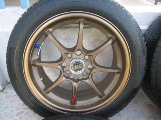 ขายล้อแม็กใหม่ CE28 15"x7" et40 4รู100+ ยางปี 10  พร้อมจุ๊ป Rays (081-3747940)