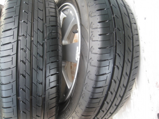 ขายล้อแม็ก Mitsubishi mirage 14"x4.5" et46 4รู100 +ยางปลายปี 12  (081-3747940)