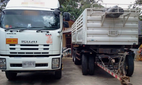 ISUZU FXZ360 ปี 2555 พร้อมหางสามเพลาดั้ม smm