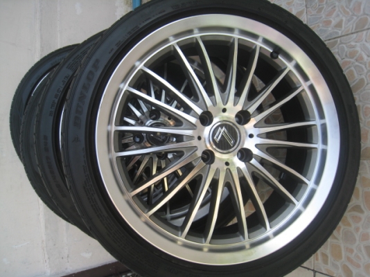 ขายล้อแม็กLenso cs 17"x7" et40 4รู100 + ยางปี 12,2 เส้นและปี 10,2 เส้น(081-3747940)