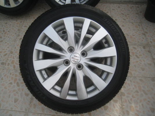 ขายล้อแม็ก Suzuki swift 16"x6" et45 4รู100 +ยางปี12  (081-3747940)