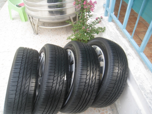 ขายล้อแม็ก Suzuki swift 16"x6" et45 4รู100 +ยางปี12  (081-3747940)