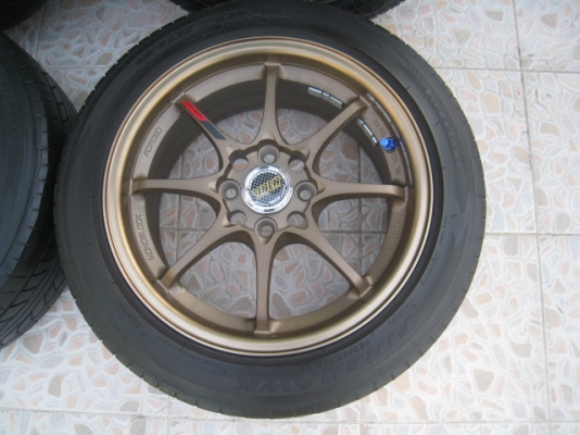 ขายล้อแม็กใหม่ CE28 15"x7" et40 4รู100+ ยางปี 10  พร้อมจุ๊ป Rays (081-3747940)