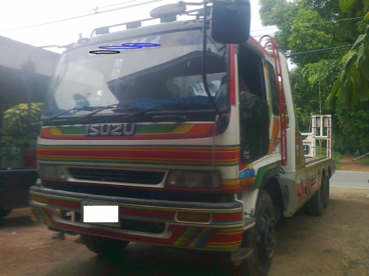 10 ล้อ ISUZU 2 เพลา 195 เทอรโบอินเตอร์ เทเลอร์บรรทุกรถเกี่ยว