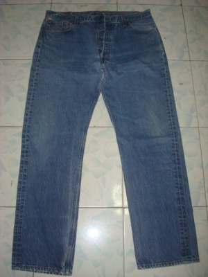 # 8734 # ยีนส์ Levi's 501 ผ้าทราย ของแท้ มือสอง เอว 38 ยาว 29นิ้ว made in usa  ตะเข็บสวย