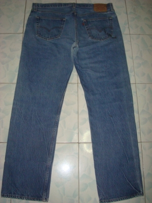 # 8734 # ยีนส์ Levi's 501 ผ้าทราย ของแท้ มือสอง เอว 38 ยาว 29นิ้ว made in usa  ตะเข็บสวย