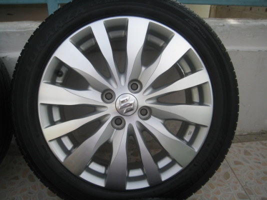 ขายล้อแม็ก Suzuki swift 16"x6" et45 4รู100 +ยางปี12  (081-3747940)