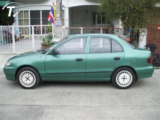 ขาย ฮุนได ACCENT ปี99 สีเขียว เกียร์ธรรมดา ติดแก๊สแล้ว สวยมาก ด่วน 53000