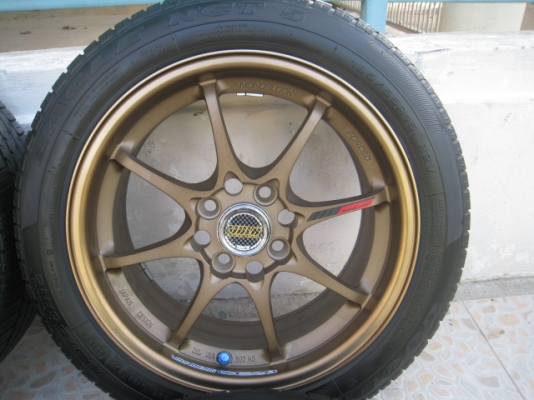 ขายล้อแม็กใหม่ CE28 15"x7" et40 4รู100+ ยางปี 10  พร้อมจุ๊ป Rays (081-3747940)