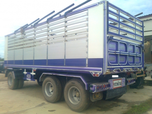 ลูกพ่วง 3 เพลาแท้ กระบะอลูมิเนียม ยาว 7 เมตร ปี 55