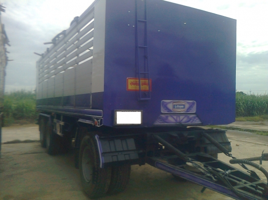 ลูกพ่วง 3 เพลาแท้ กระบะอลูมิเนียม ยาว 7 เมตร ปี 55