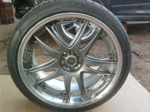 ล้อแม็ก work gt-v ขอบ 19 หน้า 8.5 หลัง 9.5 5รู100 แถมยางครับ