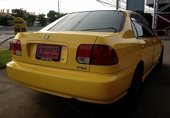 Honda Civic โฉมตาโต VTEC สีเหลือง แต่งซิ่ง สวยมากมาย