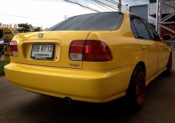 Honda Civic โฉมตาโต VTEC สีเหลือง แต่งซิ่ง สวยมากมาย