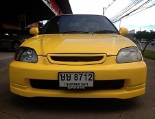 Honda Civic โฉมตาโต VTEC สีเหลือง แต่งซิ่ง สวยมากมาย