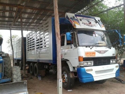 ขายรถ 18 ล้อพ่วงแม่-ลูกไม่ดัมพ์ HINO FL17 ลูกพ่วง 2 คานไม่ดัมพ์ ใส่เครื่อง EK100 260 แรงม้า กระบะเหล็กรั้วคอกเกษตรอู่พนัส กระบะตัวแม่ยาว 6 เมตร กระบะลูกยาว 6.50 เมตร ราคา 1000000