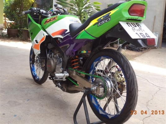 ขาย KR150SE ทะเบียนเต็มพร้อมโอนเครื่องจบๆ เสื้อไม่ปลอกอะไหร่แต่งได้ตามรูป ขาย 28500 บาท