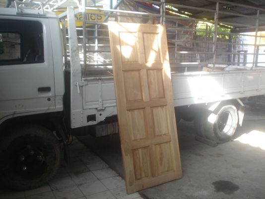 ประตูไม้สัก-พร้อมใช้งาน - หนาแข็งแรง  200x80ซม.มี 2 บาน