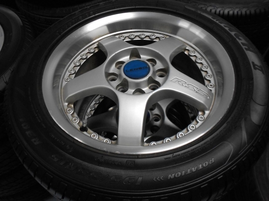 ขายล้อแม็ก Lenso ขอบ 15 (4/100,114.3)พร้อมยาง 195/55/15 ปี 11/เทิร์นได้-ใส่ฟรีค่ะ