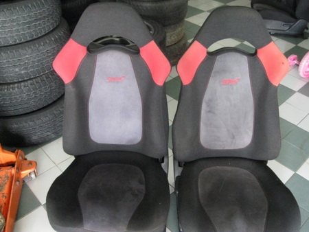 เบาะSUBARU STI ปีกแดง เบาะFTO ผ้าน้ำเงิน พร้อมรางสภาพสวย