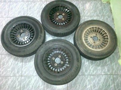 ถูกที่สุด!!ล้อเรโทร 13"4/114.3กว้าง6" 4วง แค่3000บ.!!