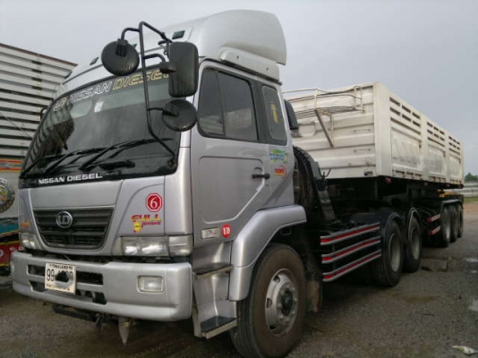 ขายรถหัวลาก 10 ล้อ 2 เพลา พร้อมหางเซมิดั้ม 3 เพลา 9 เมตน สามมิตร ปี.51 NISSAN 454H ปี.53 สวยทั้งหัวทั้งหาง สนใจโทร
