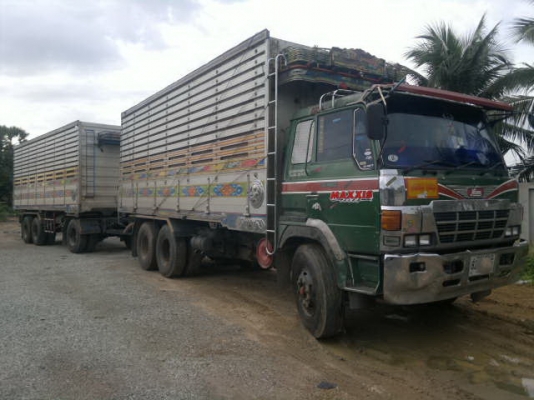 ขายรถพ่วง 24 ล้อ 2 เพลา กระบะเนียมคอกเกษตรดั้ม HINO PROFIA วางเครื่อง.6WA1-360 แรง ปี.54 รถสวยทั้งแม-ลูก สนใจโทร