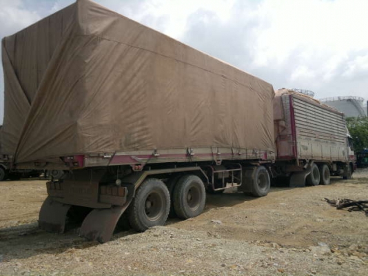 ขายรถพ่วง 22 ล้อ 2 เพลา แม่.ลูก กระบะมิเนียมคอกเกษตรดั้ม HINO FM227วางเครื่อง.P11C-320 แรง ลูกพ่วง 3 เพลา ปี.54 สวยๆรีบจองเลยครับ