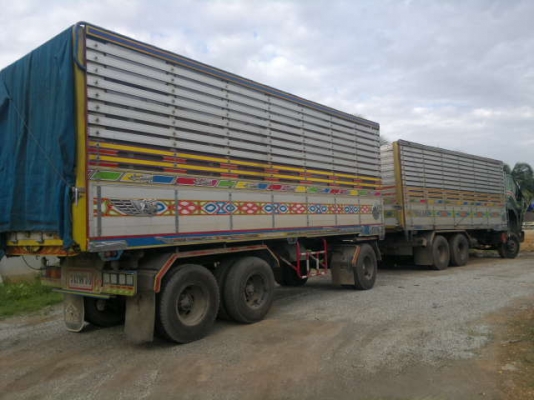 ขายรถพ่วง 22 ล้อ 2 เพลา แม่-ลูก กระบะเนียมคอกเกษตรดั้ม HINO PROFIA-P11C-เกียรืคูเลอร์ไดร์ ปี.55 รถสวยมากๆ สนใจจองเลย