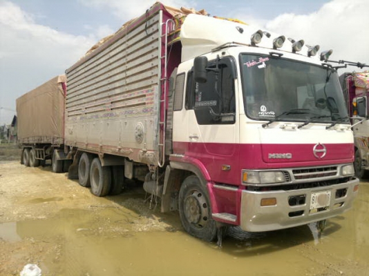 ขายรถพ่วง 22 ล้อ 2 เพลา แม่-ลูก กระบะเนียมคอกเกษตรดั้ม HINO PROFIA-P11C-เกียรืคูเลอร์ไดร์ ปี.55 รถสวยมากๆ สนใจจองเลย