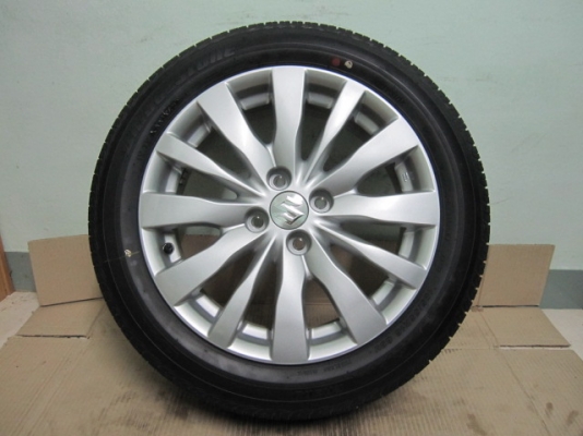 ขายล้อแม็ก Suzuki Swift พร้อมยางป้ายแดง ขอบ 16 ปี13 ออกจากศูนย์แล้วถอด