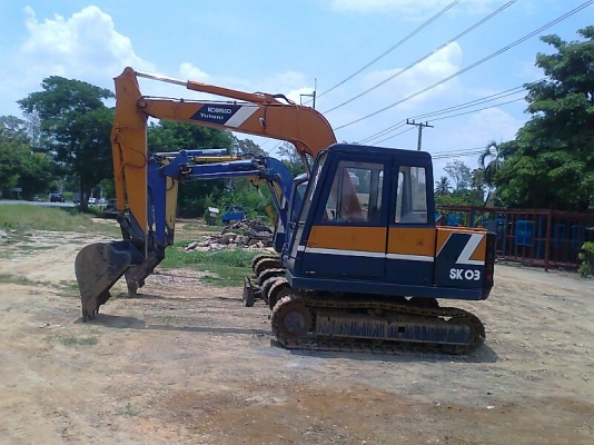 ขาย  รถแบคโฮ KOBELCO SK 03 เท่า PC60 รถเก่าญี่ปุ่น เอกสารอินวอยล์