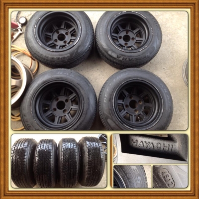 ขายแม็กมือ2 เรโทร HAYACHI ขอบ13 กว้าง8 4รู114 + ยางปี12 ราคา 9,500 บาทถูก