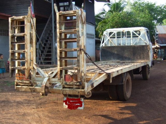 ขาย 6 ล้อท้ายลาด หางไฮดรอลิคบรรทุกรถเกี่ยวข้าว-แบคโฮเล็ก