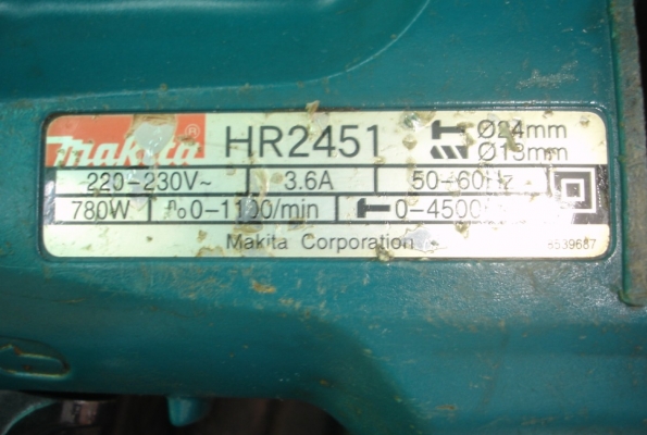 ขายสว่านโรตารี่ MAKITA  3 ระบบรุ่นHR 2451 24 mm
