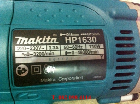 สว่านกระแทก มากีตาร์ Makita Hammer Drill รุ่น HP1630 (สามารถปรับขวา-ซ้ายได้)