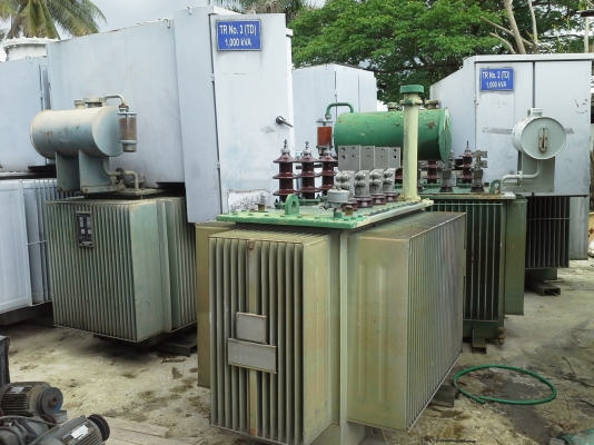 ขายหม้อแปลงไฟฟ้าใช้งานได้ ขนาด500-1800 kva.   รวม 12 ต้ว
