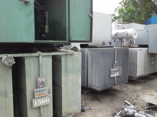 ขายหม้อแปลงไฟฟ้าใช้งานได้ ขนาด500-1800 kva.   รวม 12 ต้ว