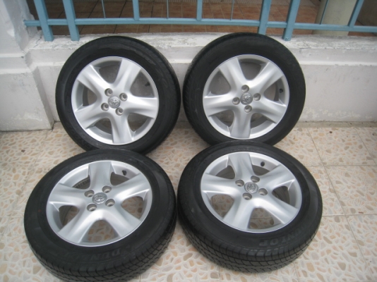 ขายล้อแม็ก Toyota vios 15"x5.5" et45 4รู100 + ยาง(081-3747940)