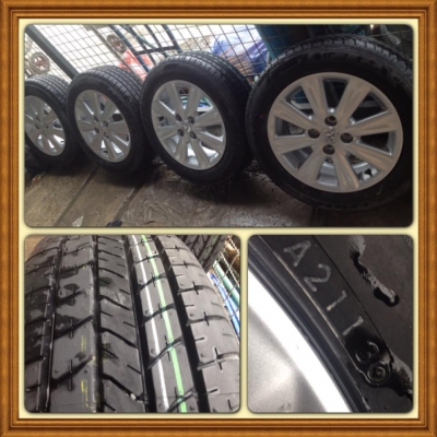 ขายแม็กเดิม15 ป้ายแดง Toyota New Vios -Yaris + ยางป้ายแดงปี13 ราคา 11,900 บ.ถูก