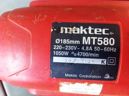 เลื่อยวงเดือนMaktecรุ่นMT580 สภาพดี ราคาถูกๆ เลื่อยวงเดือนMaktecรุ่นMT580 สภาพดี ราคาถูกๆ