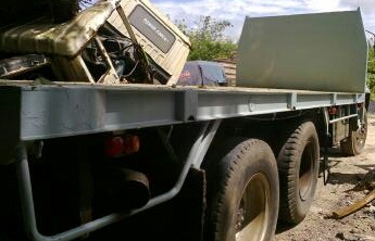 ขายรถ 10 ล้อพ่วง พื้้นเรียบ แม่ลูก Isuzu 240 รถห้างแท้