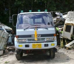 ขายรถ 10 ล้อพ่วง พื้้นเรียบ แม่ลูก Isuzu 240 รถห้างแท้