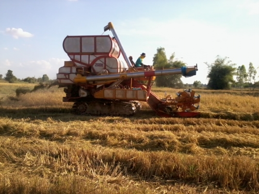 รับจองรถเกี่ยวข้าว ศักดิ์พัฒนา KM 47 12 HT  Dykin 23  JO8C