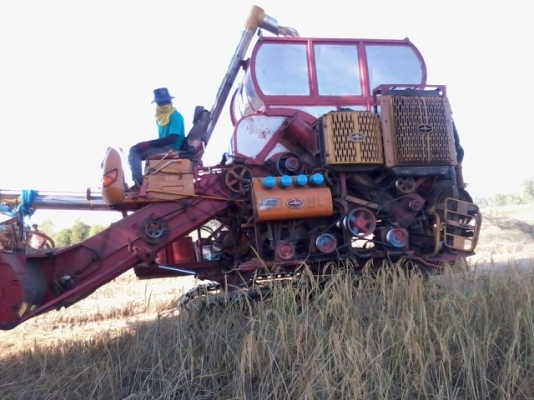 รับจองรถเกี่ยวข้าว ศักดิ์พัฒนา KM 47 12 HT  Dykin 23  JO8C