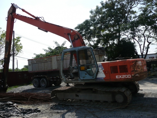 HITACHI  EX200-3 บูมยาว15เมตร พร้อมโป๊ะ