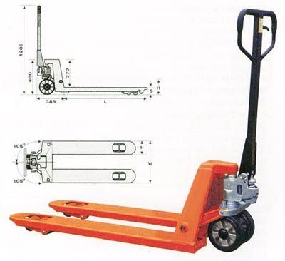 ขาย hand pallet truck ,มือหนึ่งและมือสอง